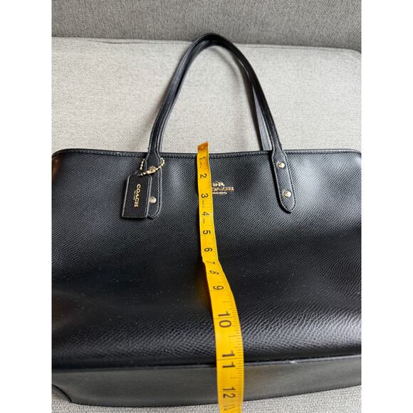 Coach Black Leather City Zip Tote Crossgrain Leather Shoulder Bag Classic - Picture 10 of 15